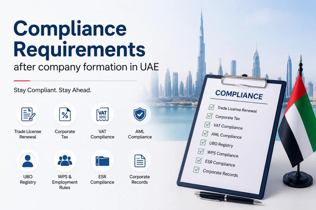 What are the compliance requirements after company formation