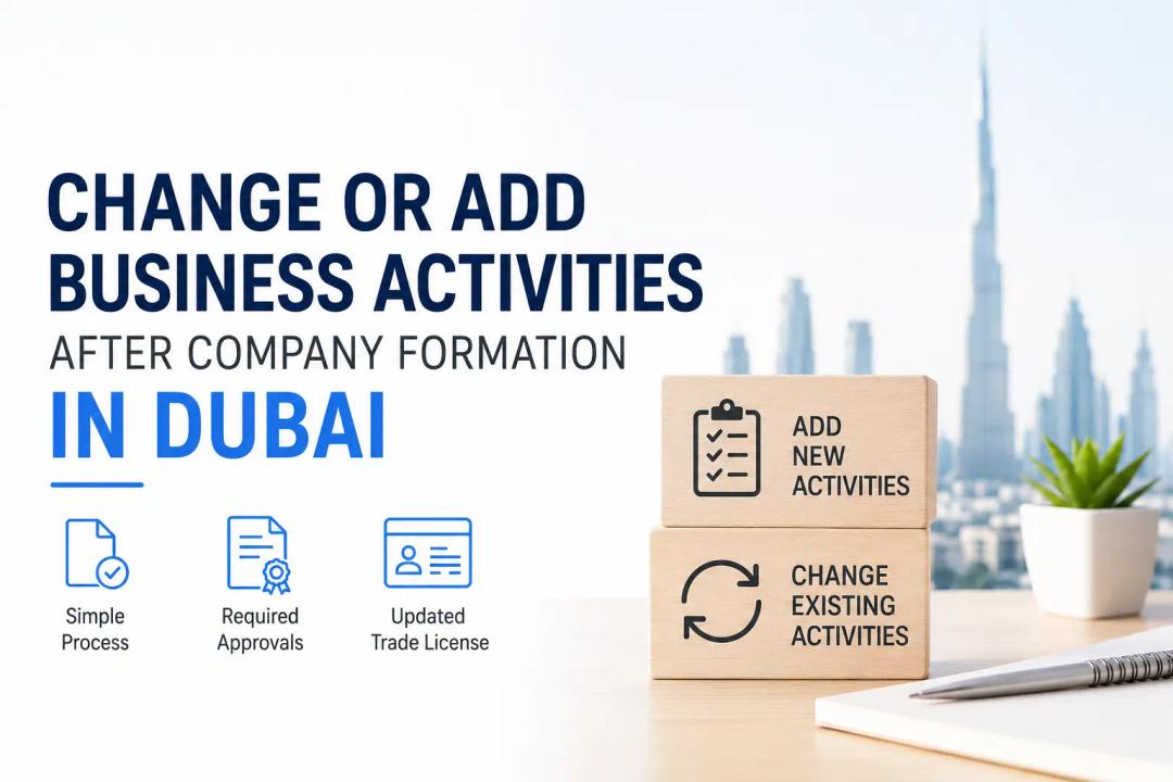 Can I change or add business activities after my company is formed